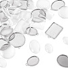 12Pcs 6 Styles 304 Stainless Steel Pendant Cabochon Settings STAS-TA0003-21-3