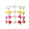 Glass Seed Bead and Resin Braided Bead Bracelets for Women BJEW-MZ00237-2
