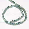 Electroplate Crystal Glass Round Beads Strands EGLA-F037-6mm-A04-3