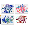 1 Set Sea Animals PET Hollow Out Drawing Painting Stencils DIY-MA0004-85-1