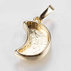 Brass Pendant Cabochon Settings KK-G338-13G-1