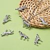 Tibetan Style Alloy Howling Wolf Pendants LF1753Y-NF-4