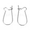 Tarnish Resistant 304 Stainless Steel Hoop Earring Findings STAS-S117-008C-01-2