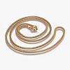 304 Stainless Steel Mesh Chain Necklaces NJEW-L167-03D-G-2