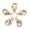 Ion Plating(IP) 304 Stainless Steel Lobster Claw Clasps LS-STAS-H353-D-02G-1