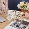 6-Slot Transparent Acrylic Business Name Card Display Stands ODIS-WH0030-64B-3
