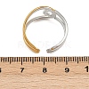 Adjustable 304 Stainless Steel Cuff Rings for Women LS-RJEW-B135-01GP-08-3