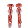 PVD Vacuum Plating 304 Stainless Steel Unisex Punk Hip-hop Rock Nail Shape Screw Pierced Stud Earrings EJEW-F261-01E-1