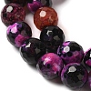 Dyed & Heated Natural Fire Crackle Agate Beads Strands G-P539-B01-07-4