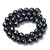 Electroplated Natural Agate Beads Strands G-B191-A07-10mm-18-4