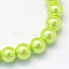 Baking Paint Pearlized Glass Pearl Round Bead Strands HY-Q330-8mm-66-2