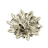 Tibetan Style Alloy Edelweiss Sewing Shank Buttons TIBE-2753A-AS-LF-2