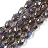 Transparent Electroplate Glass Beads Strands EGLA-N013-T10mm-B27-1
