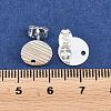 304 Stainless Steel Ear Stud Findings STAS-O119-17B-S-3
