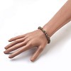 Natural Labradorite Beads Stretch Bracelets BJEW-JB03852-02-5