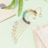 Glass Star & Natural Pearl Pendant Decoration HJEW-JM01183-02-3