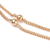 Brass Curb Chains Double Layer Anklets X-AJEW-AN00304-2