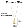 1Pc Initial Letter Brass Pendant Necklaces NJEW-YW0001-24L-2