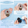5Pcs Sacred Heart Plastic & Rhinestone Beading Appliques PATC-FG0001-79-3