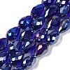 Transparent Electroplate Glass Beads Strands EGLA-N013-T10mm-B07-1