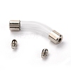 Transparent Glass Bottle Pendant GGLA-B001-04P-1