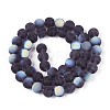 Frosted Transparent Glass Beads Strands LS-GLAA-T032-T8mm-MBB03-2