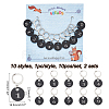 Acrylic Flat Round with Number Pendant Locking Stitch Markers HJEW-PH01838-2