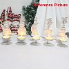 Iron Candle Holder for Christmas AJEW-B008-01-3