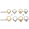 316L Surgical Stainless Steel Micro Pave Clear Cubic Zirconia Nose Rings WG1C8D8-02-2
