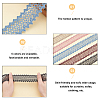 ARRICRAFT 5 Colors Polyester Rolls Lace Trim OCOR-AR0001-14-5