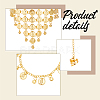 ANATTASOUL Alloy Flat Round Charms Cluster Bib Necklace & Ring Bracelet & Dangle Earrings & Headwears & Anklets SJEW-AN0001-47-6