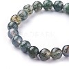 Natural Moss Agate Beads Stretch Bracelets X-BJEW-F380-01-B15-4