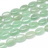 Natural Green Aventurine Flat Oval Bead Strands G-M206-22-1