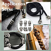 30Pcs 6 Styles Tibetan Style Alloy European Beads MPDL-PH0001-18AS-5