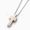 304 Stainless Steel Pendant Necklaces NJEW-O112-11-4