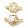 Baroque Natural Keshi Pearl Connector Charms PEAR-P004-22B-KCG02-2