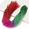 Transparent Painted Glass Beads Strands LS-DGLA-A034-T1mm-A24-1