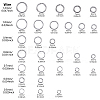 100Pcs 304 Stainless Steel Open Jump Rings STAS-YW0004-0.5x3-P-3