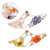 Resin with Dried Flower Thumb Bookmark AJEW-WH0020-87-1