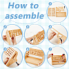 Wooden Maintenance Tool Storage Rack AJEW-WH0596-622-3