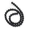 Synthetic Black Stone Bead Strands X-G-R345-10mm-35-1-2