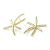 Rack Plating Brass Starfish Stud Earrings EJEW-M237-03G-2