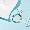 Natural Mixed Gemstone Chips Beaded Silder Bracelet with Pearl BJEW-JB08326-2
