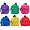 6Pcs 6 Colors Casual Mini Cloth Doll Backpack AJEW-GF0008-36A-1