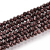 Electroplate Glass Beads Strands EGLA-F149-FP-08-1