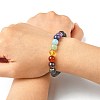 Chakra Jewelry Natural Lava Rock Bead Stretch Bracelets X-BJEW-JB02272-5