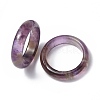 Natural Amethyst Plain Band Ring RJEW-P044-01B-08-2