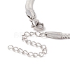 Non-Tarnish 304 Stainless Steel Herringbone Chains Bracelet for Men Women BJEW-D450-01P-02-3