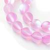 Synthetic Moonstone Beads Strands G-R375-8mm-A12-1