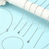 10Pcs 304 Stainless Steel Cable Chain Necklaces Set for Men Women MAK-YW0002-01P-1